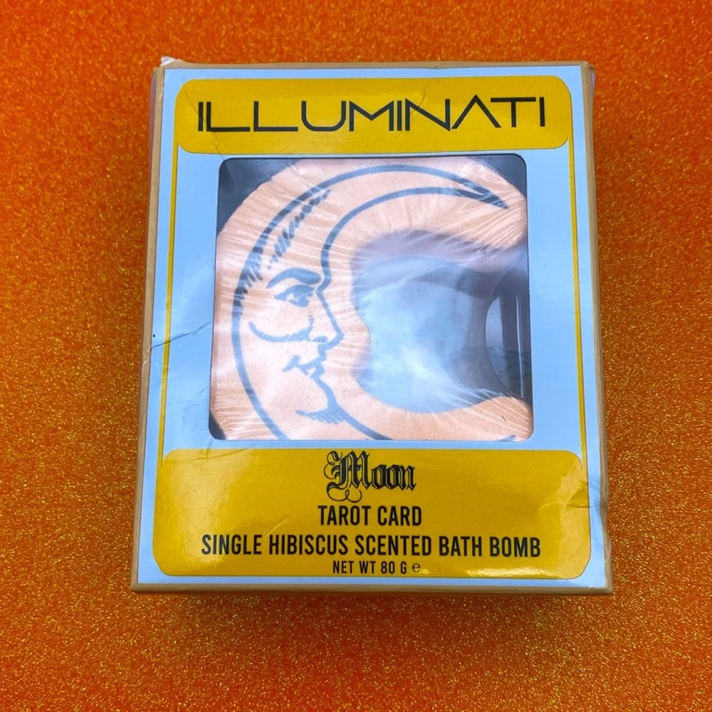 Illuminati Orange Moon Tarot Card Hibiscus Scent Bath Bomb